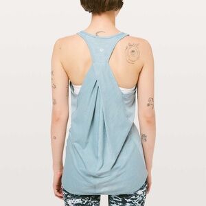 Lululemon Essential Tank Heathered Blue Number: W1BO1S‎ Med